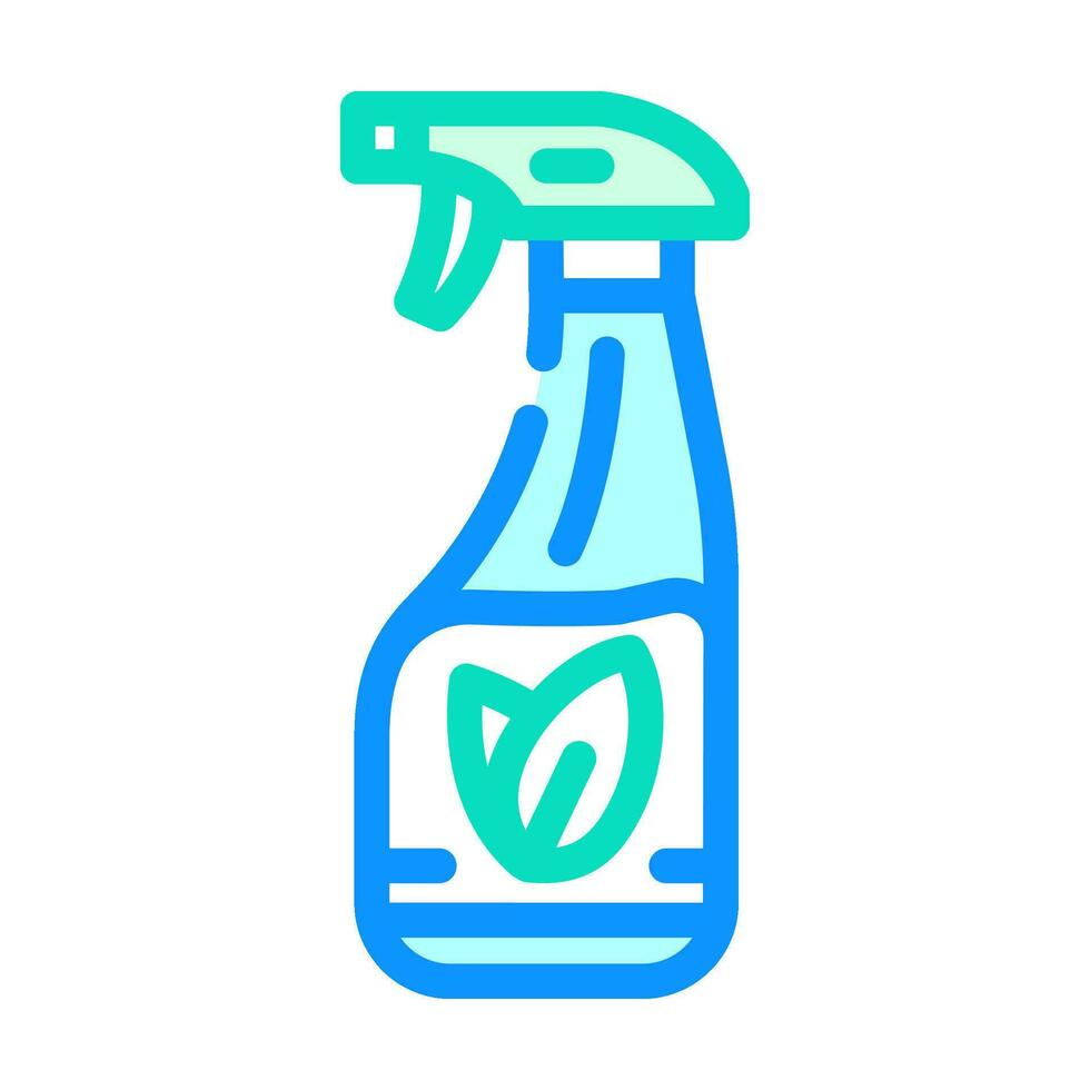 eco friendly cleaning green living color icon vector illustration