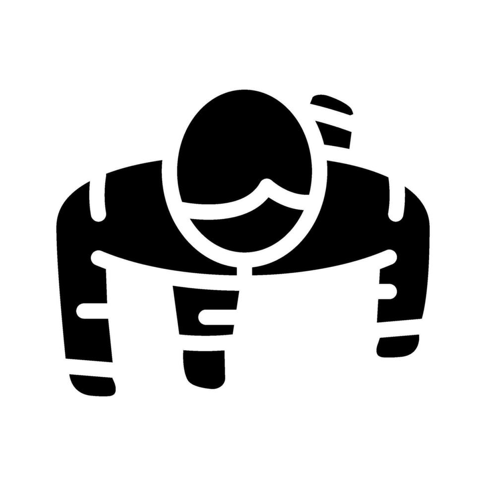 people walking top view glyph icon vector illustration