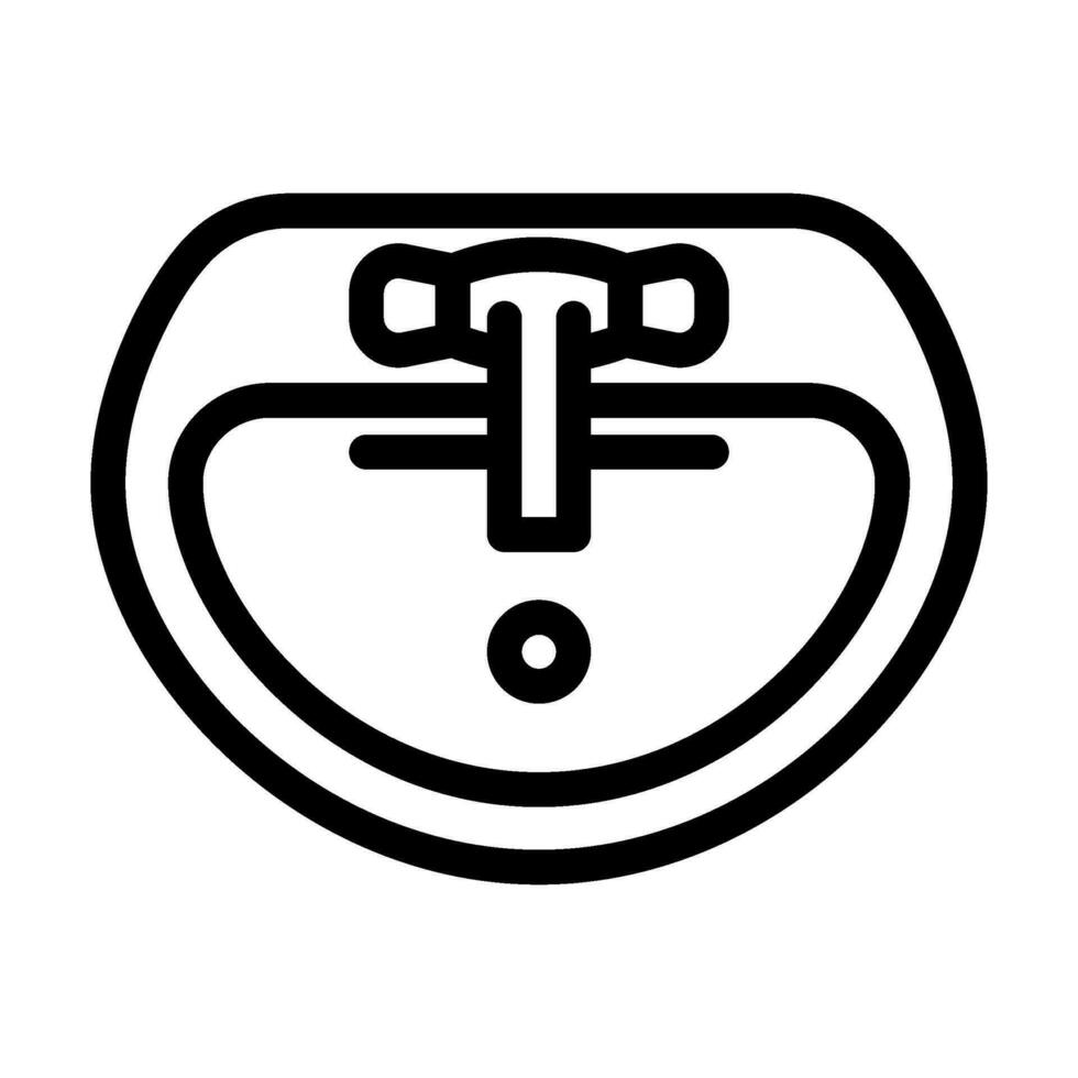 sink top view line icon vector illustration