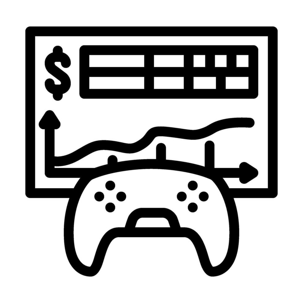 monetization game development line icon vector illustration