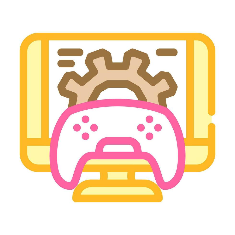 mejoramiento juego desarrollo color icono vector ilustración