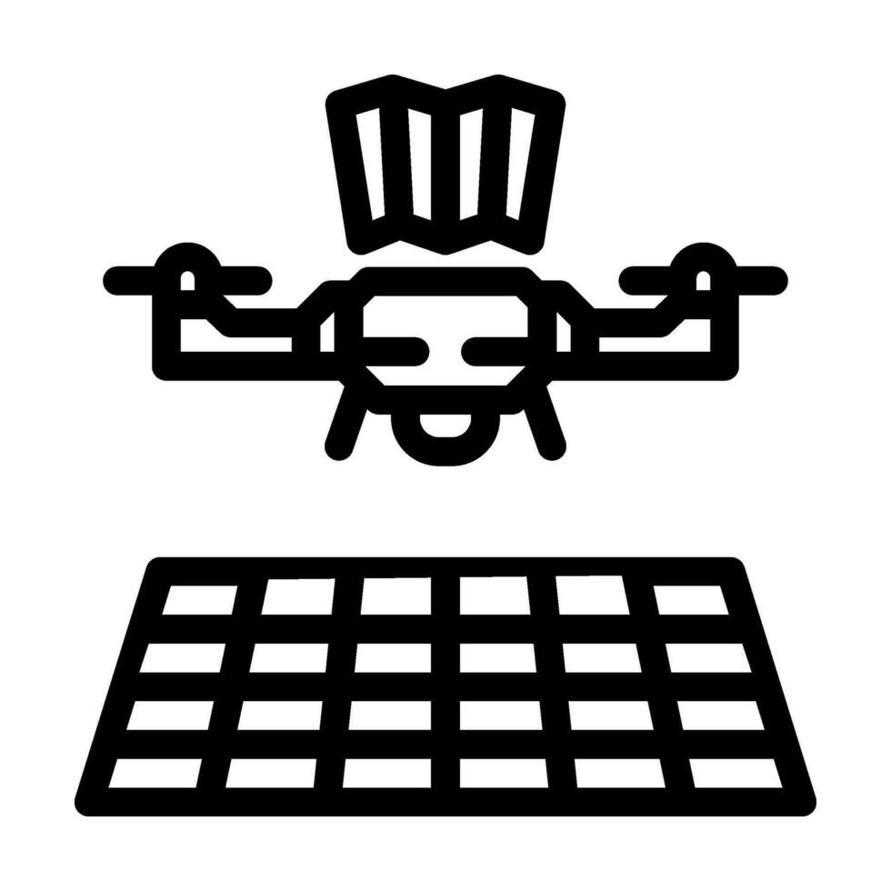 drone mapping line icon vector illustration