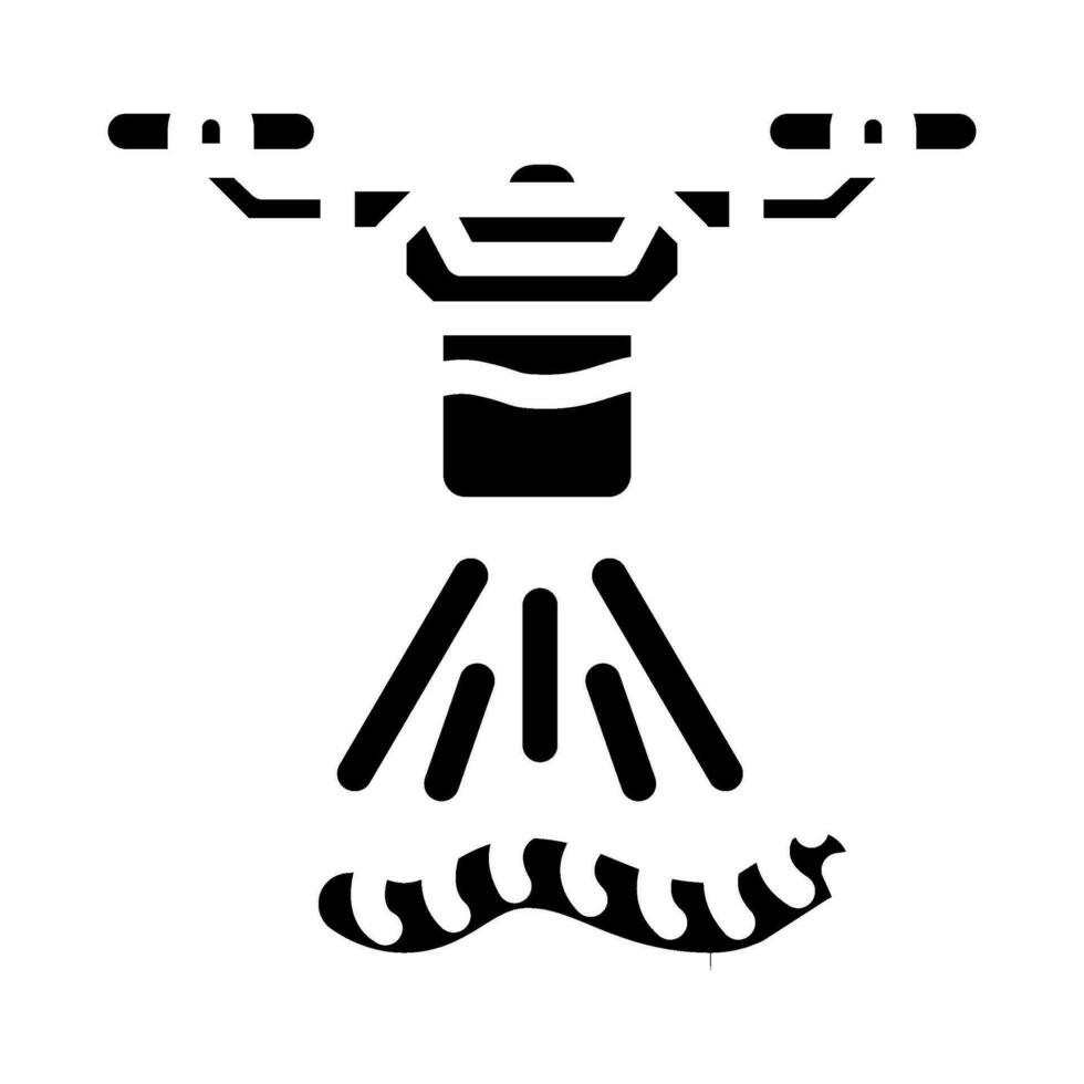 pest control drone glyph icon vector illustration