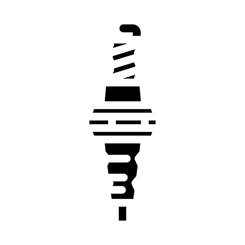 spark plug car mechanic glyph icon vector illustration