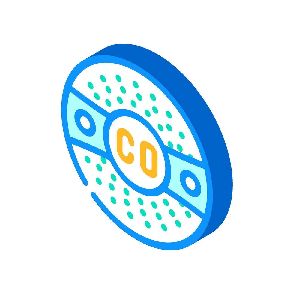 inteligente carbón monóxido detector hogar isométrica icono vector ilustración