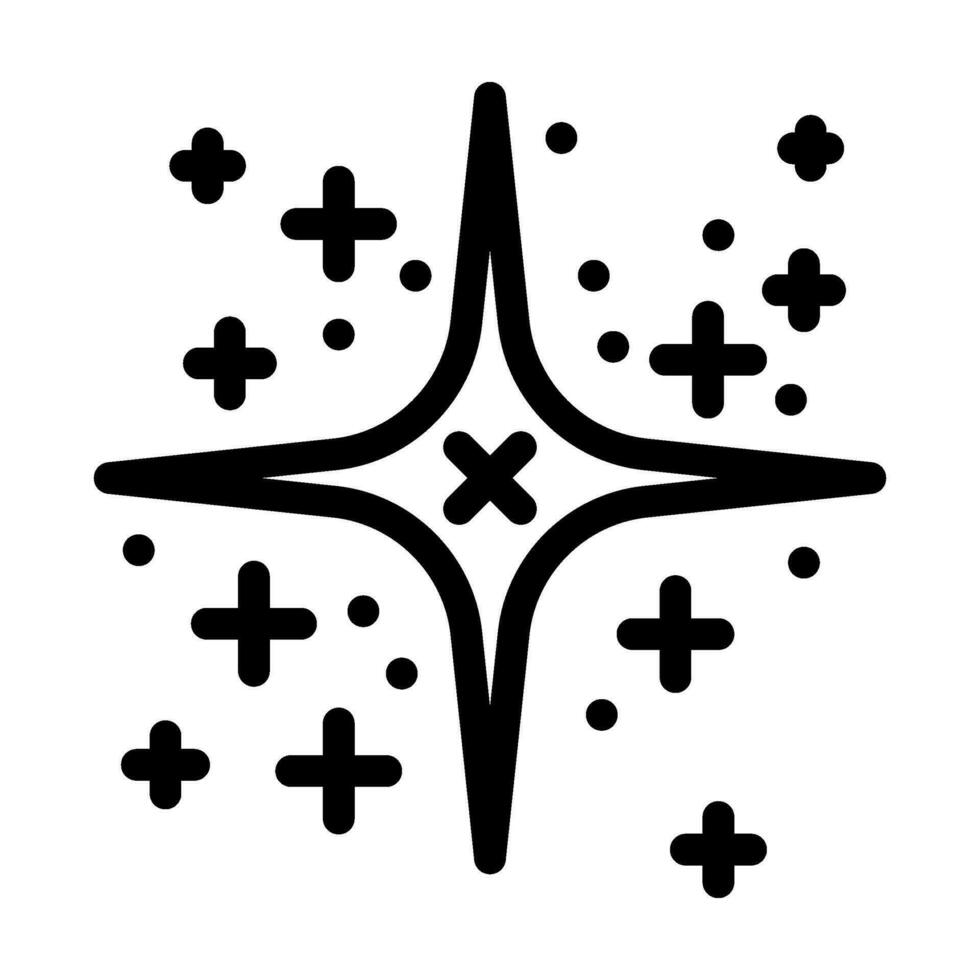 estrella tatuaje Arte Clásico línea icono vector ilustración