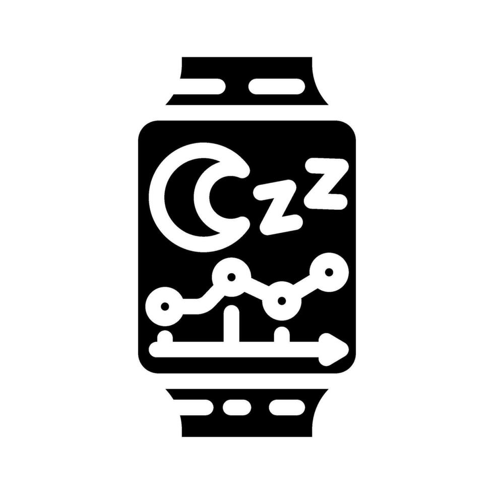 smart sleep tracker home glyph icon vector illustration