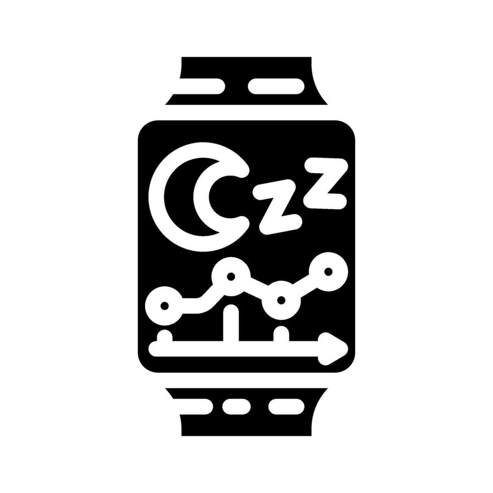 smart sleep tracker home glyph icon vector illustration