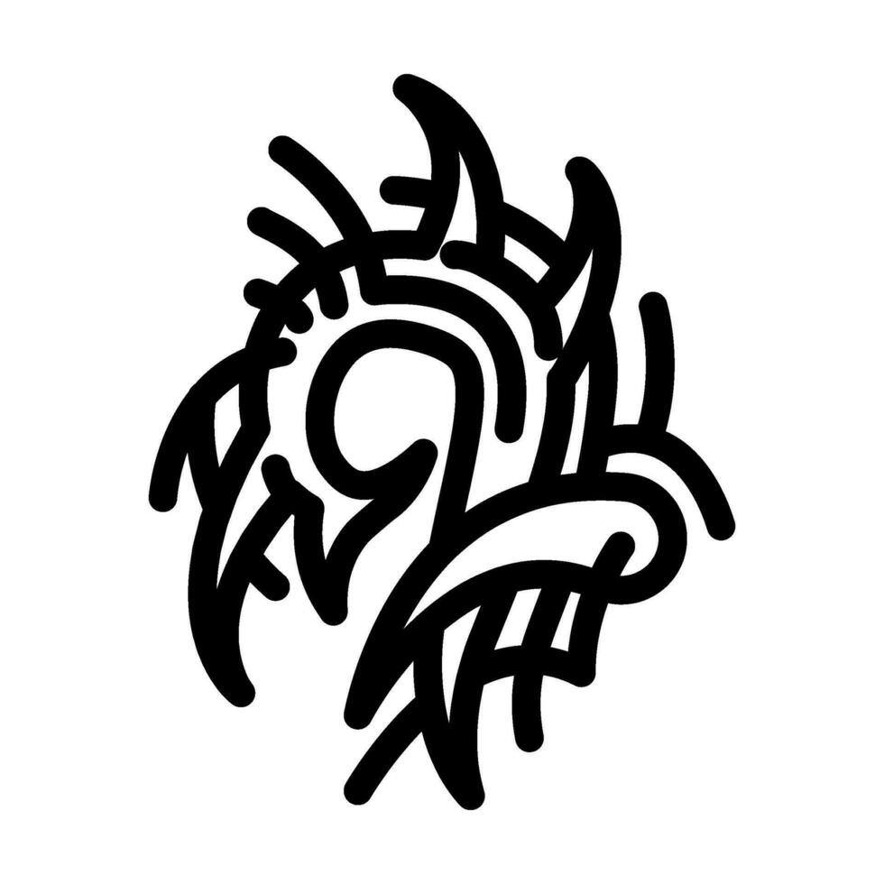 tribal tatuaje Arte Clásico línea icono vector ilustración