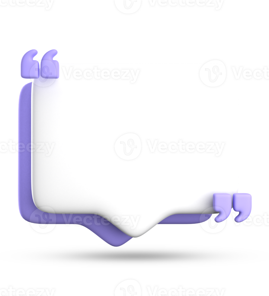 3d rendering of blank speech bubble for testimonial, 3D pastel icon set. png