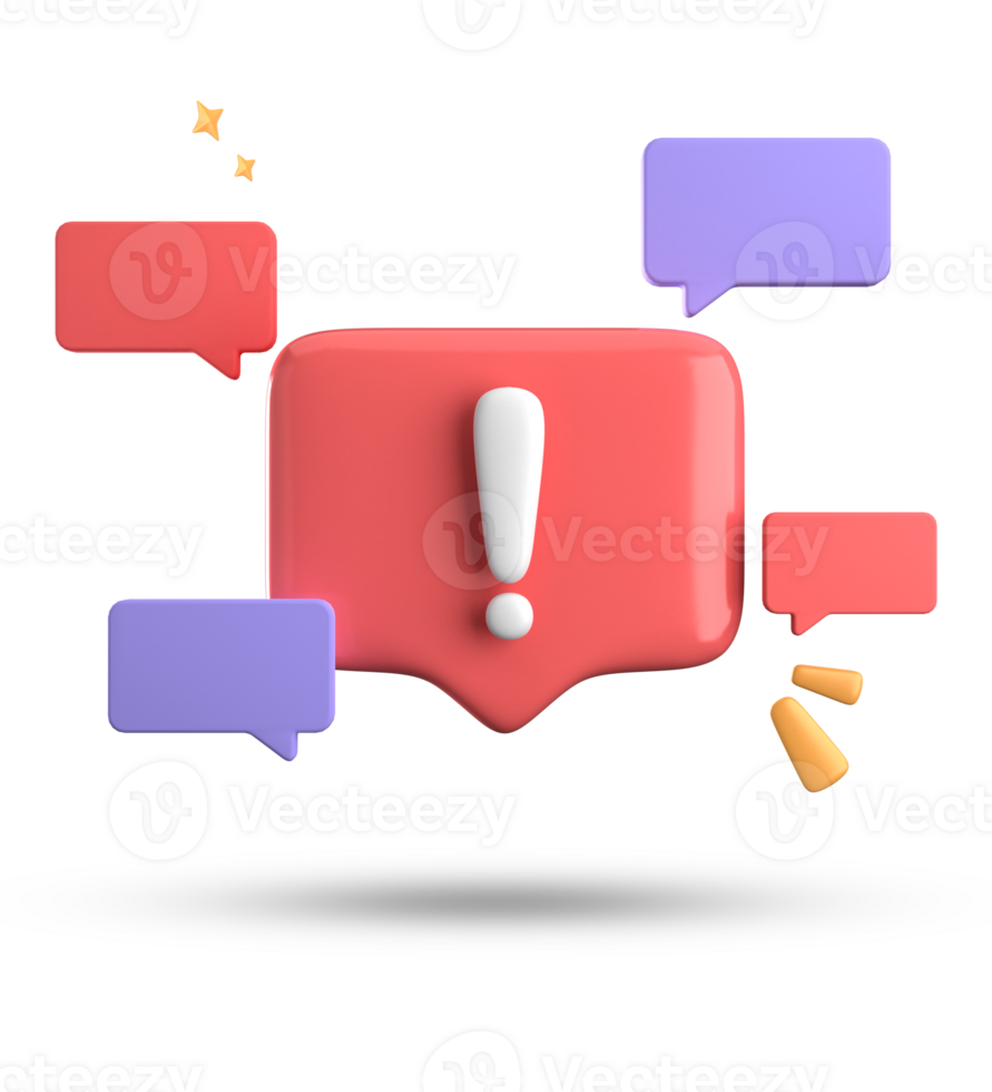 3d rendering of speech bubble, 3D pastel chat with symbol icon set. png