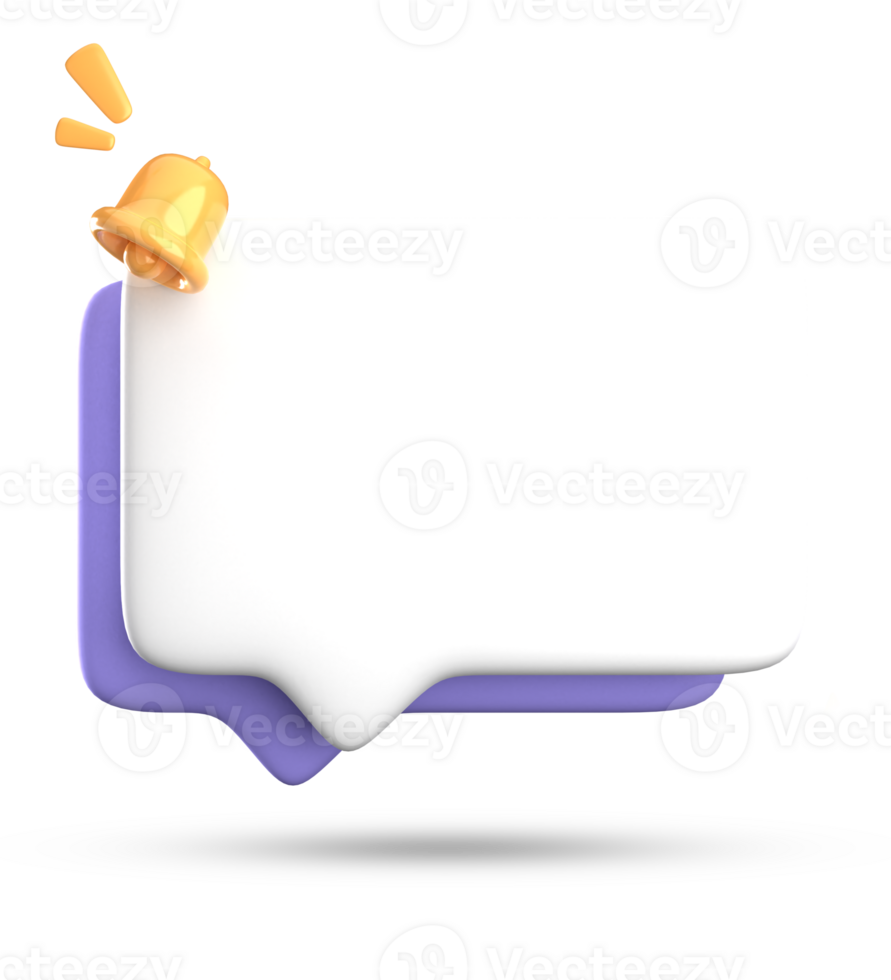 3d rendering of blank speech bubble for testimonial, 3D pastel icon set. png