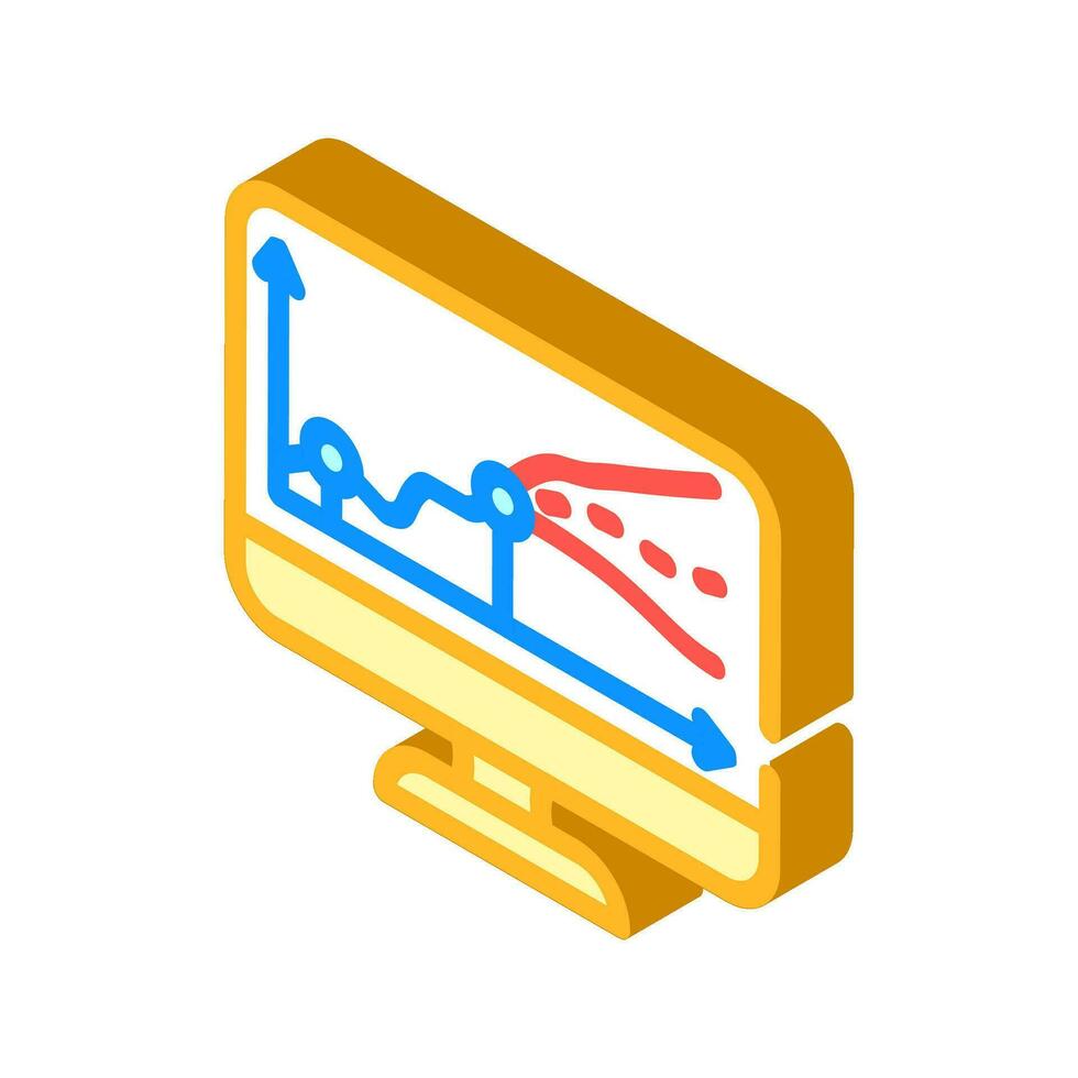 modeling risk isometric icon vector illustration