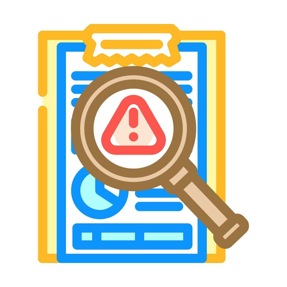 identification risk color icon vector illustration