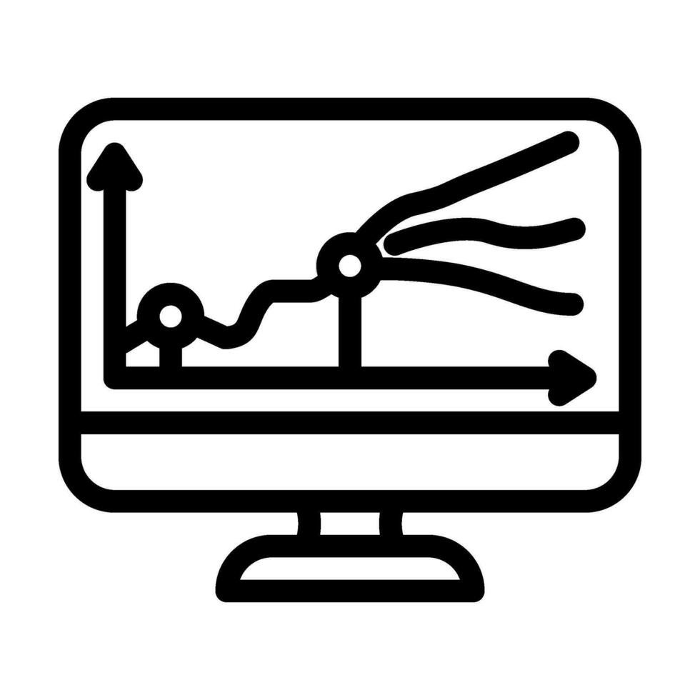 modeling risk line icon vector illustration