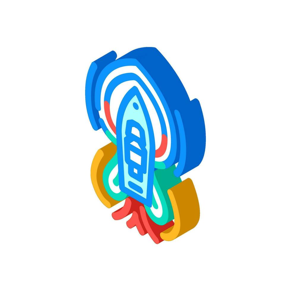marine hydrodynamics isometric icon vector illustration