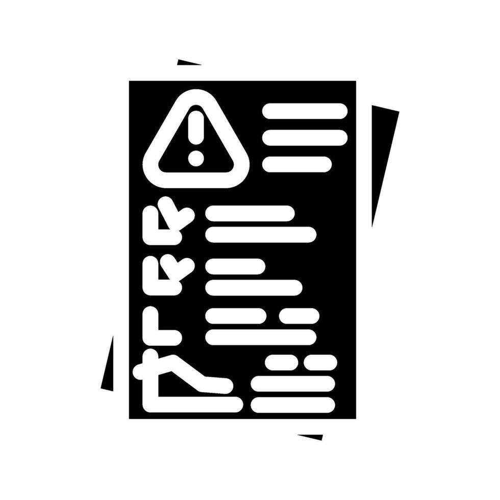 mitigation plan risk glyph icon vector illustration