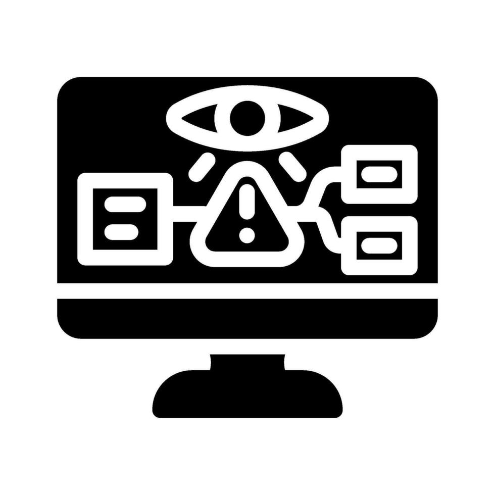 monitoring risk glyph icon vector illustration