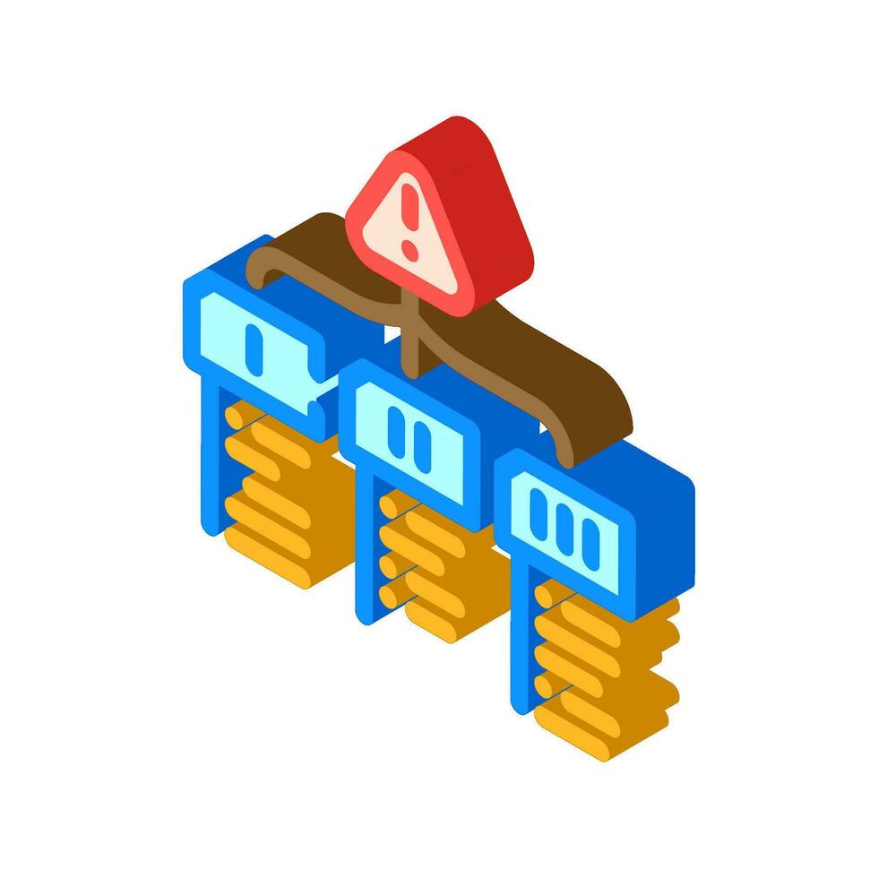 evaluation risk isometric icon vector illustration