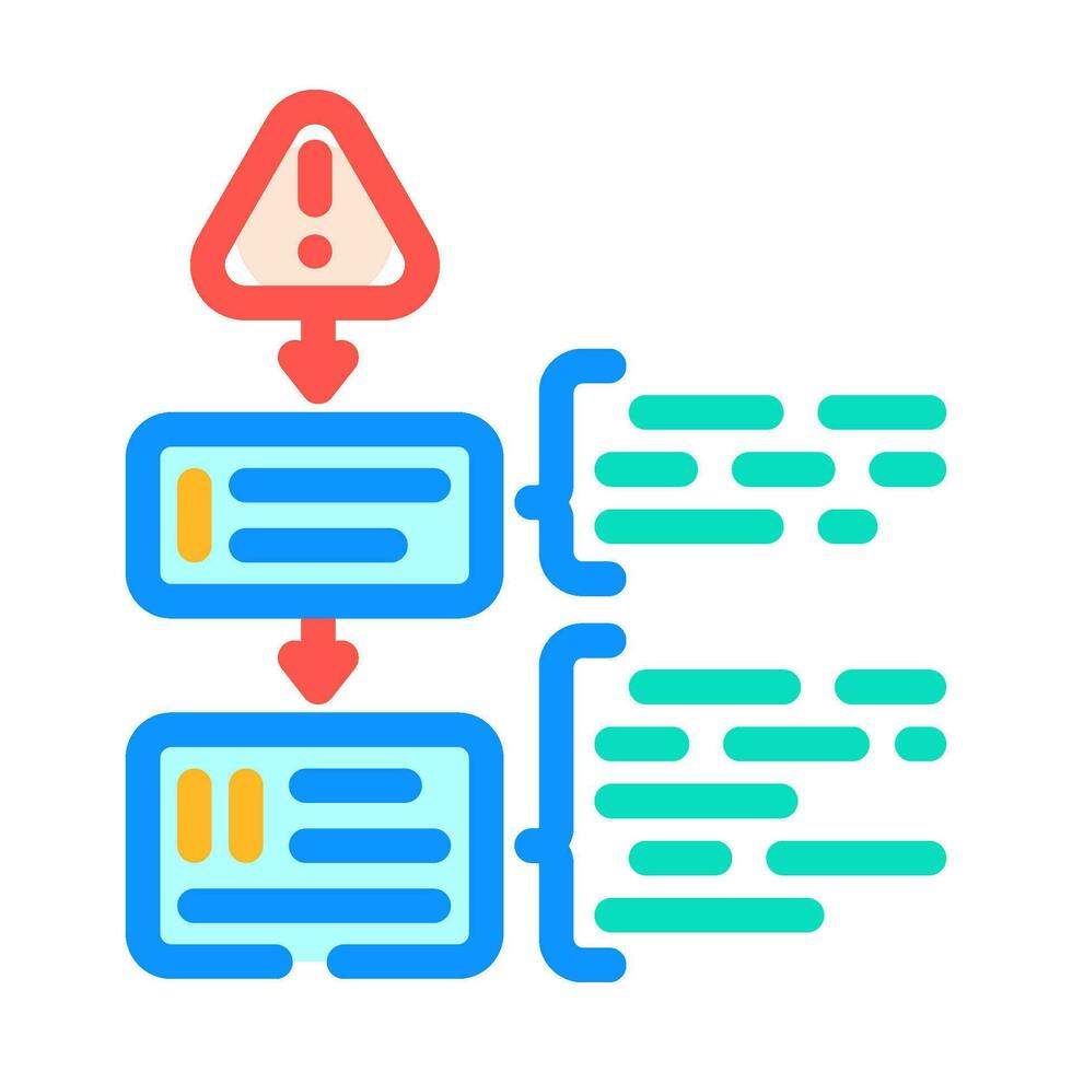 strategies risk color icon vector illustration