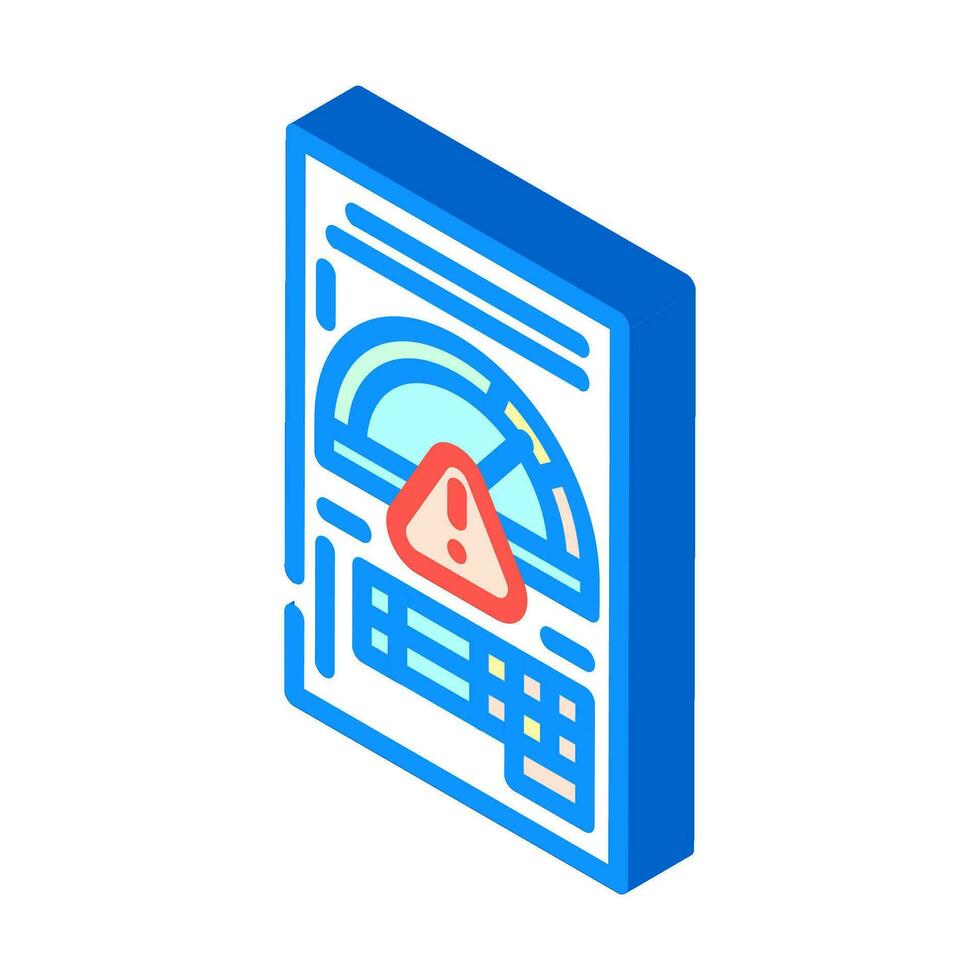 assessment report risk isometric icon vector illustration