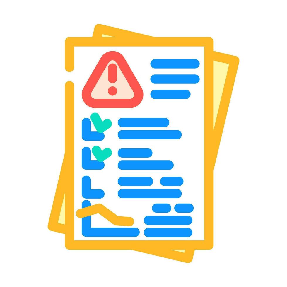 mitigation plan risk color icon vector illustration