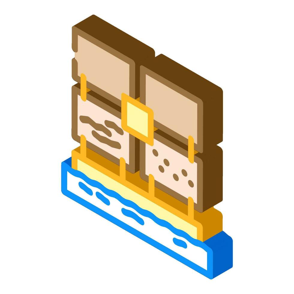 marine corrosion testing isometric icon vector illustration