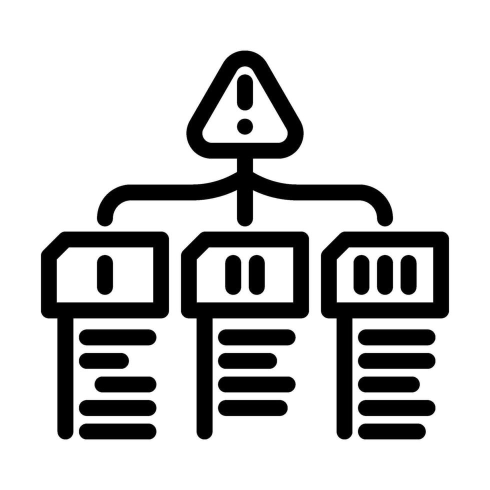 evaluation risk line icon vector illustration