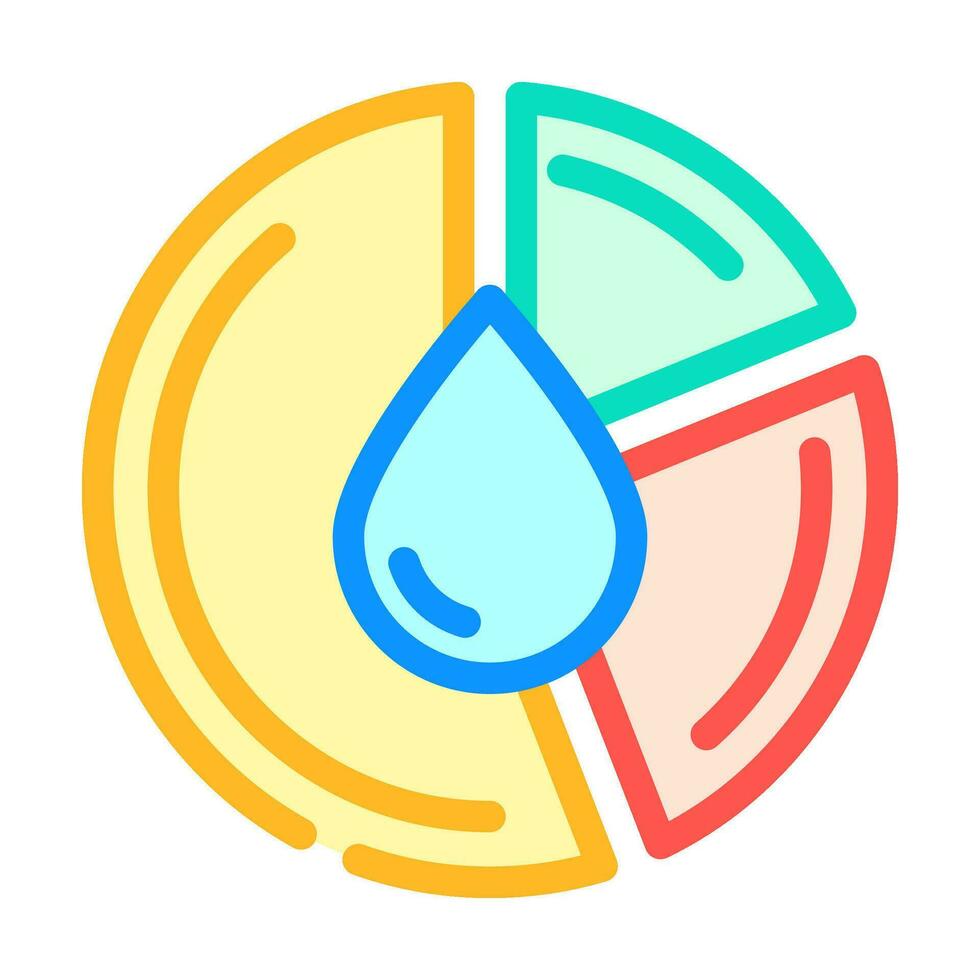 agua recurso administración hidrogeólogo color icono vector ilustración
