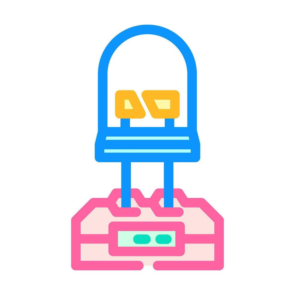 diode testing electronics color icon vector illustration