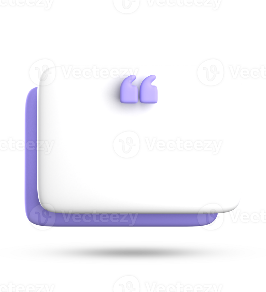 3d rendering of blank speech bubble for testimonial, 3D pastel icon set. png