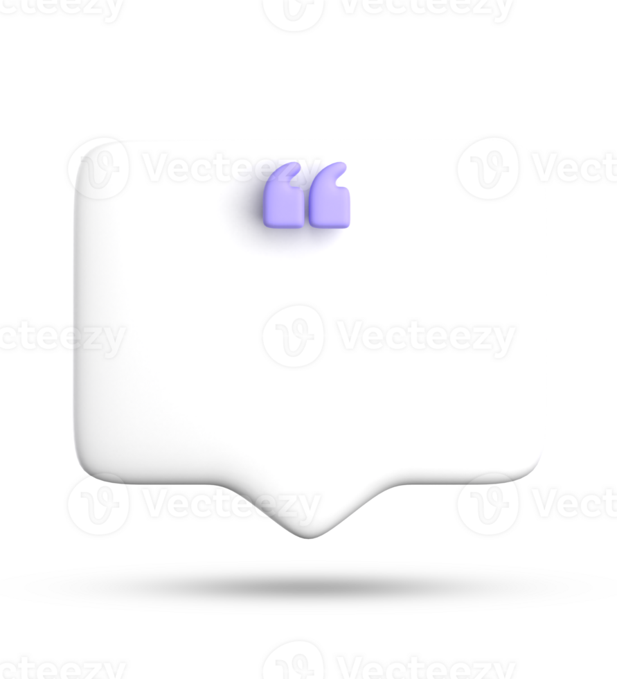 3d rendering of blank speech bubble for testimonial, 3D pastel icon set. png