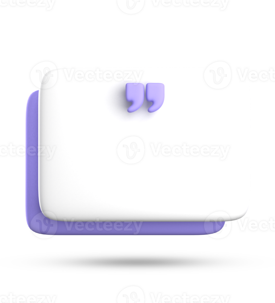 3d rendering of blank speech bubble for testimonial, 3D pastel icon set. png