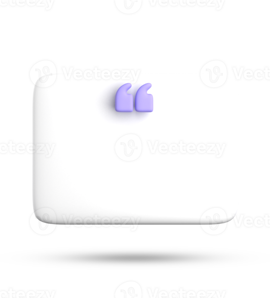 3d rendering of blank speech bubble for testimonial, 3D pastel icon set. png