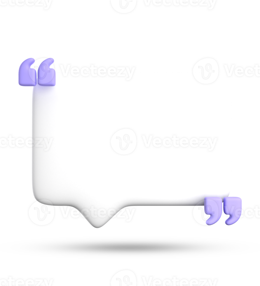 3d rendering of blank speech bubble for testimonial, 3D pastel icon set. png