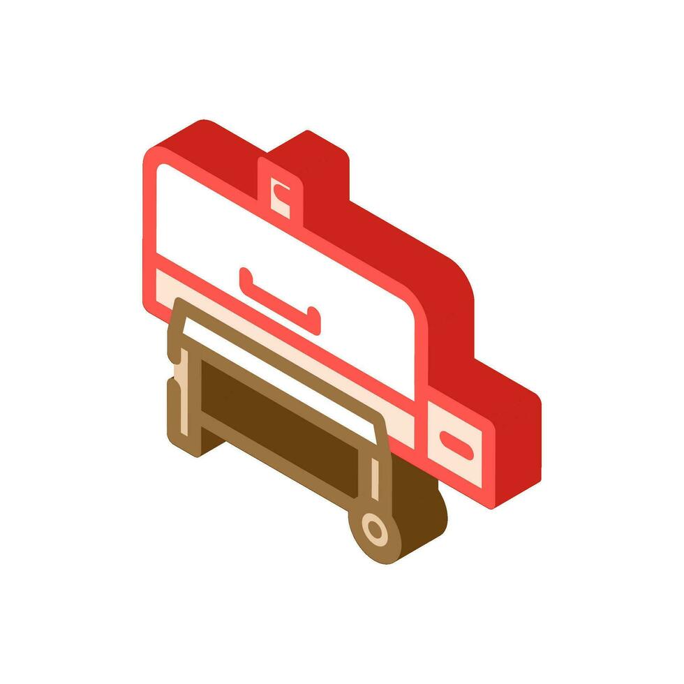 pellets smoker isometric icon vector illustration