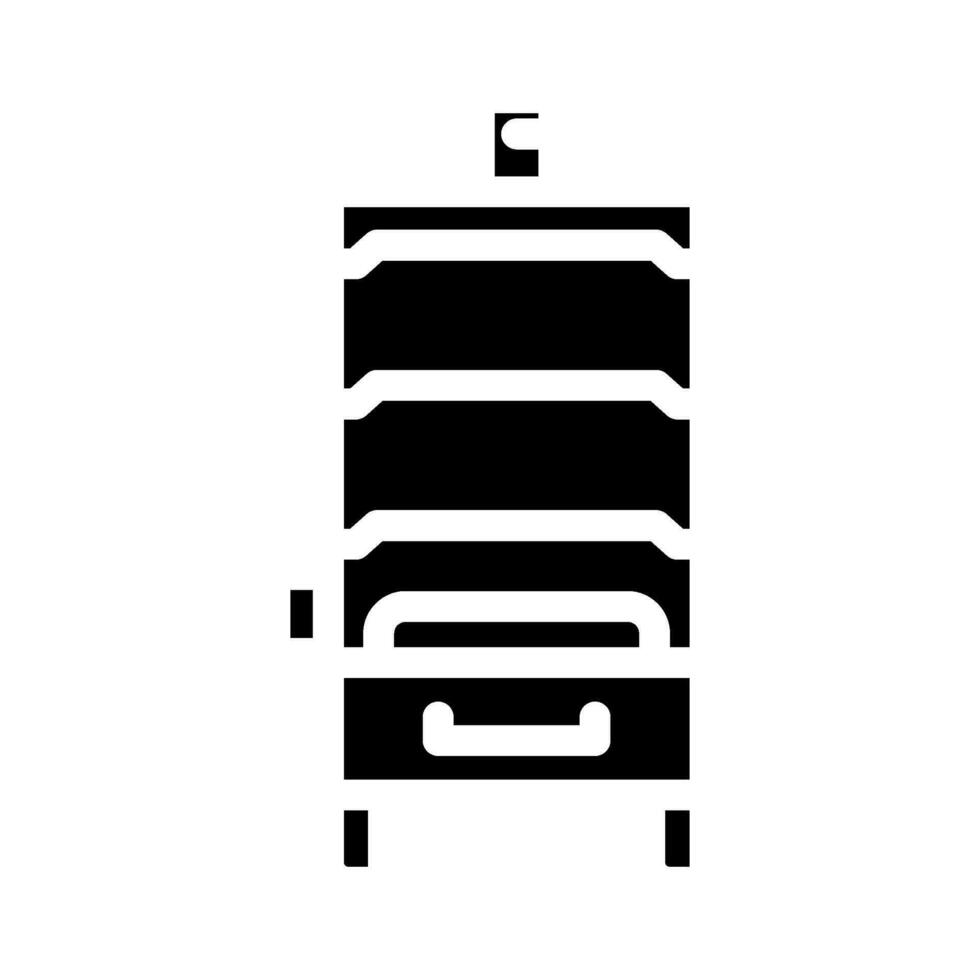 box smoker glyph icon vector illustration