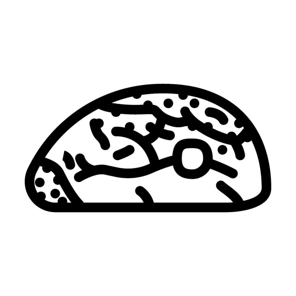 meat rotten food line icon vector illustration
