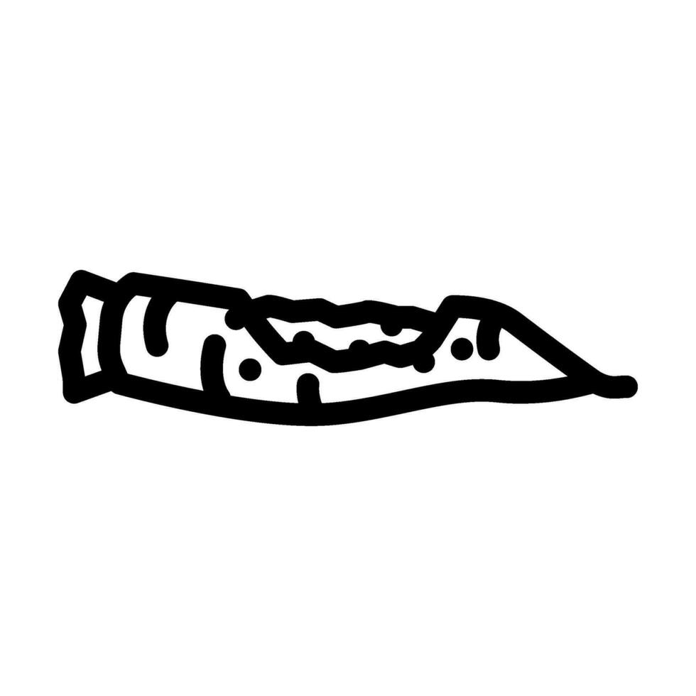 carrot rotten food line icon vector illustration