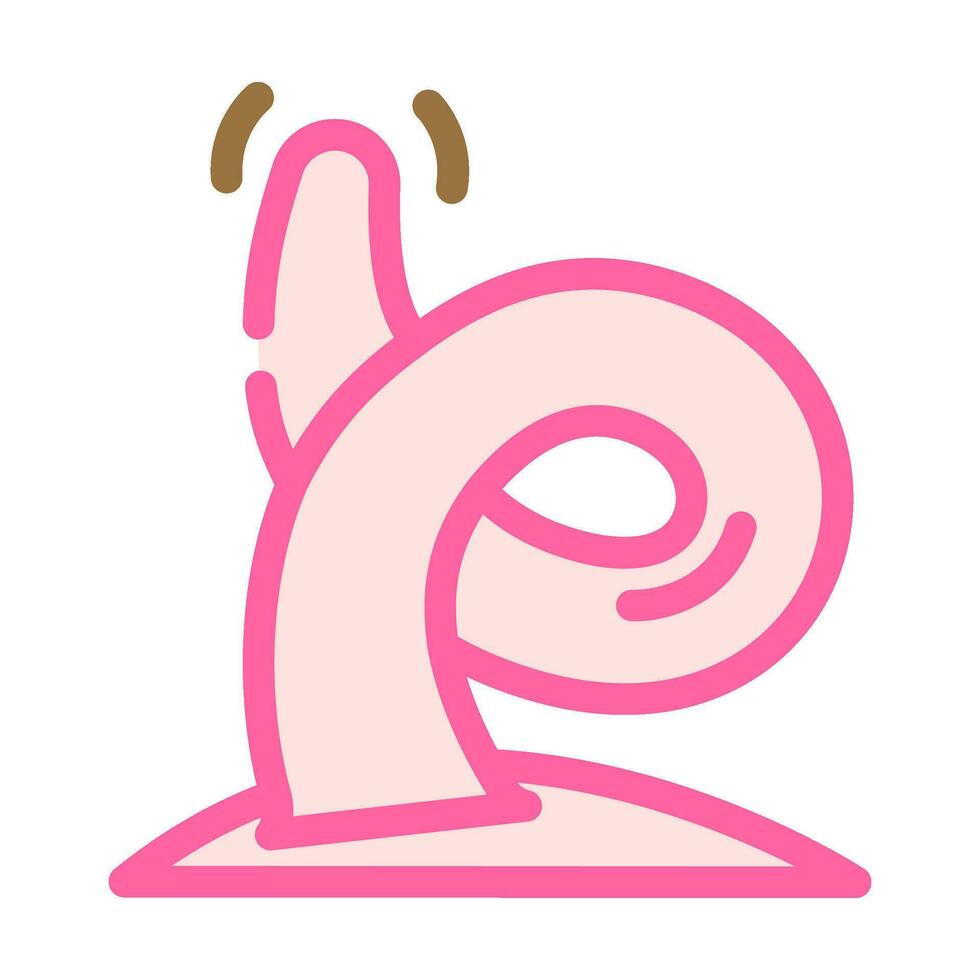 curly tail pig color icon vector illustration