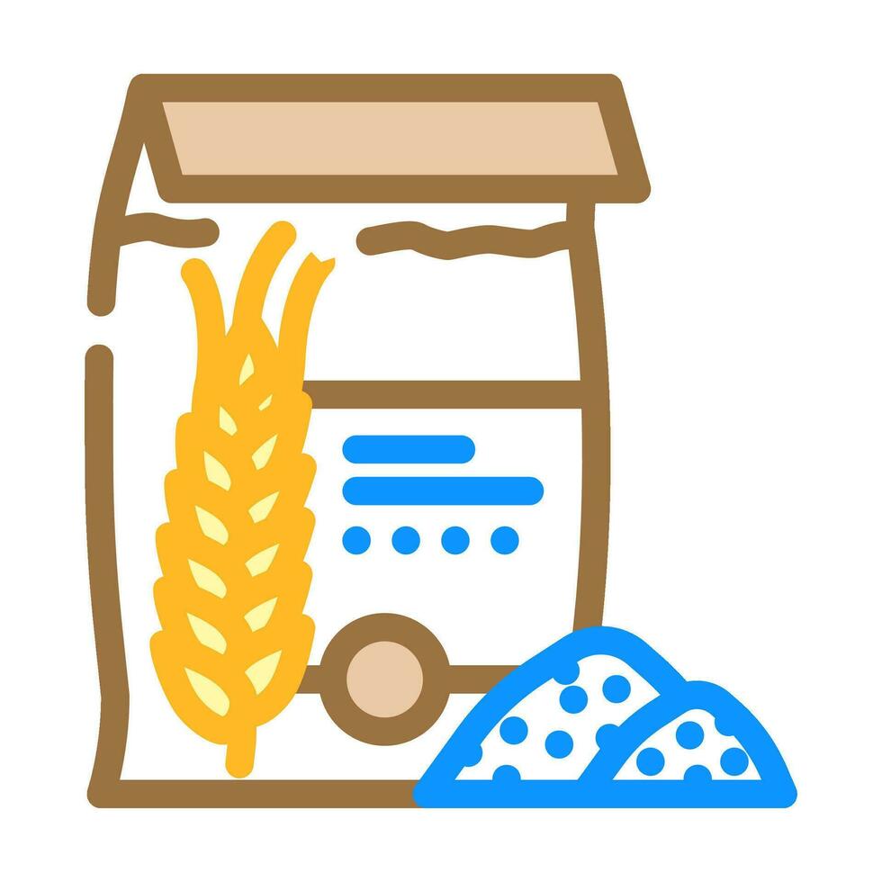 flour barley color icon vector illustration