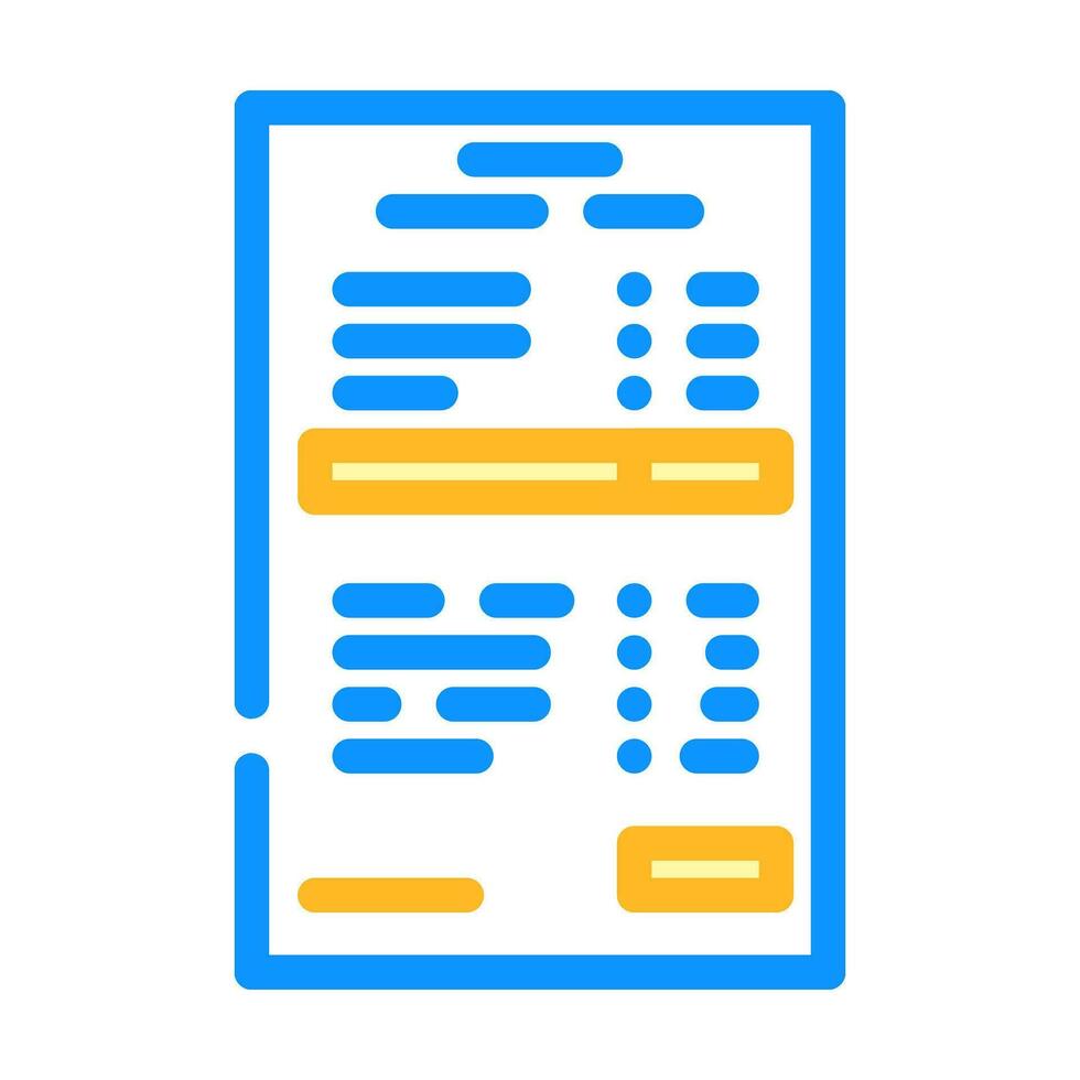 balance sheet color icon vector illustration