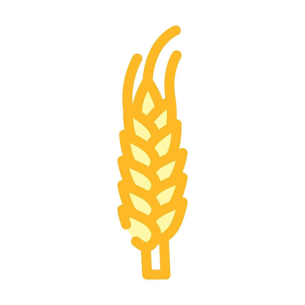 yellow barley plant color icon vector illustration