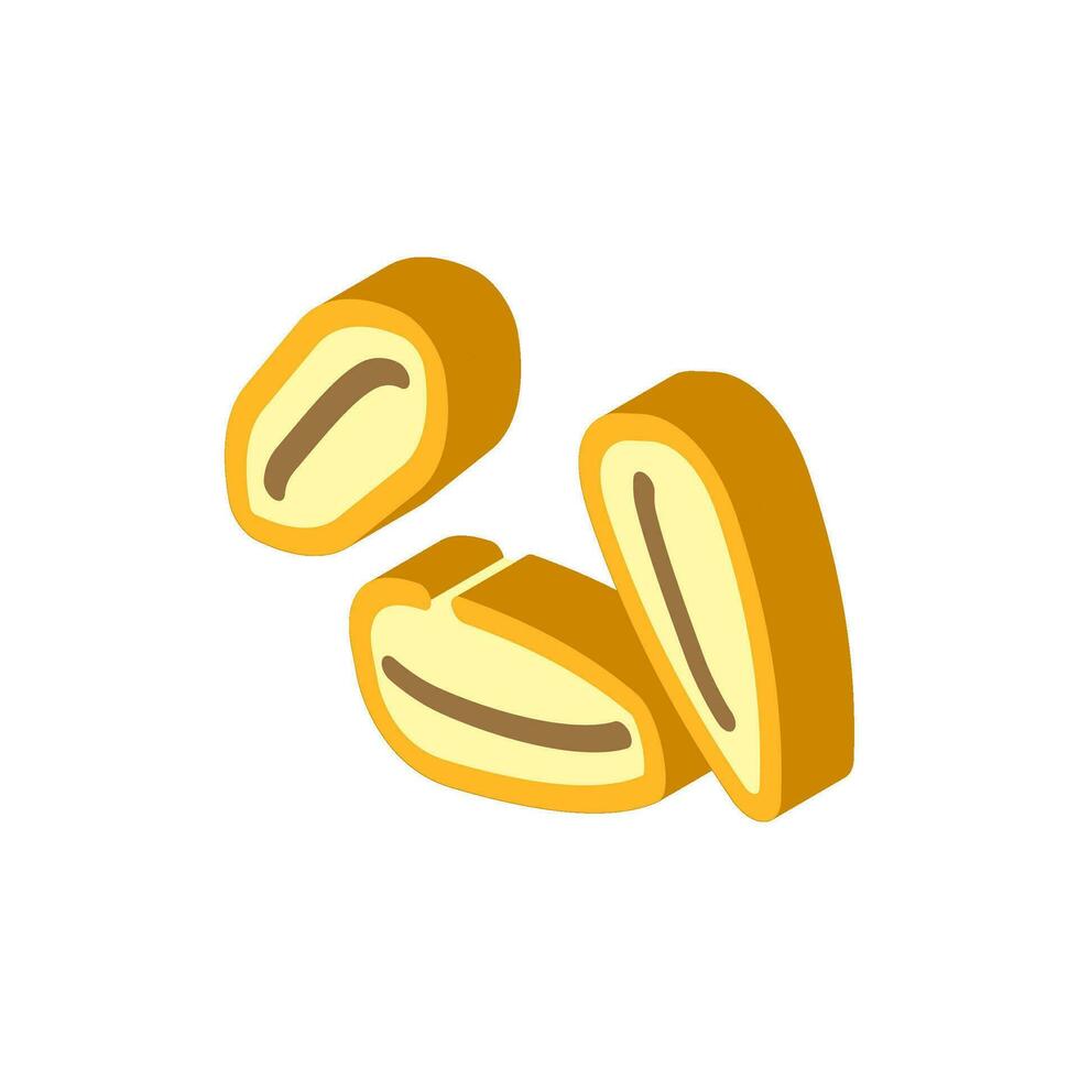 barley grain peeled isometric icon vector illustration