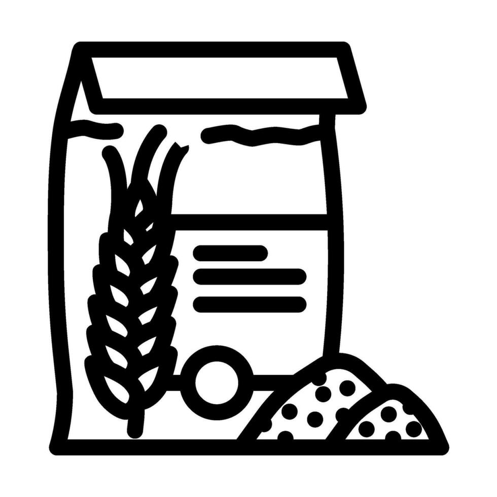 flour barley line icon vector illustration