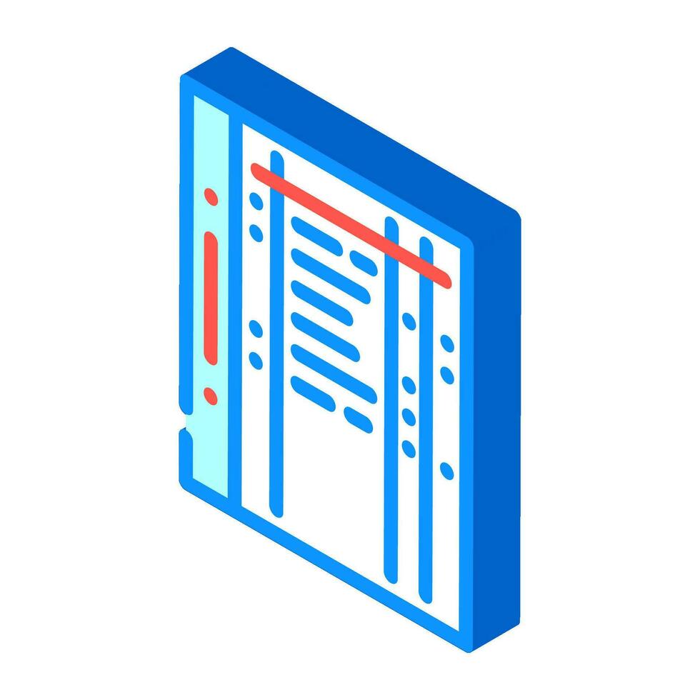 ledger book isometric icon vector illustration