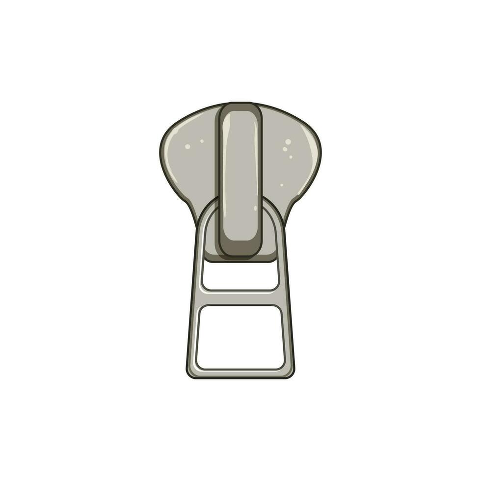 line zipper puller cartoon vector illustration