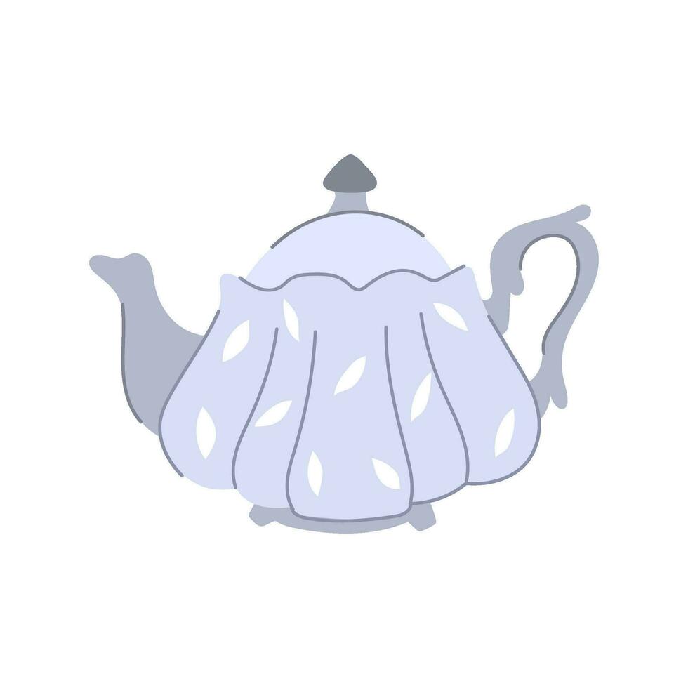 drink vintage teapot cartoon vector illustration