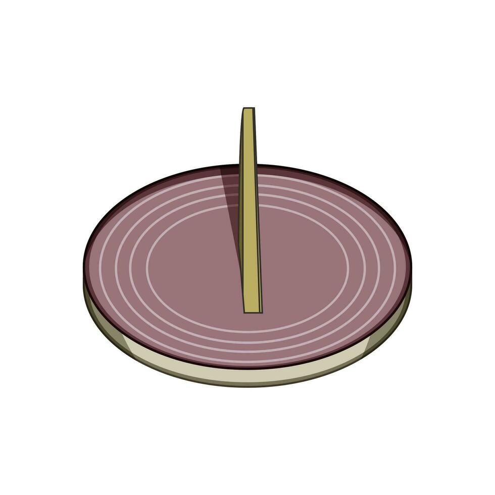 old sundial cartoon vector illustration