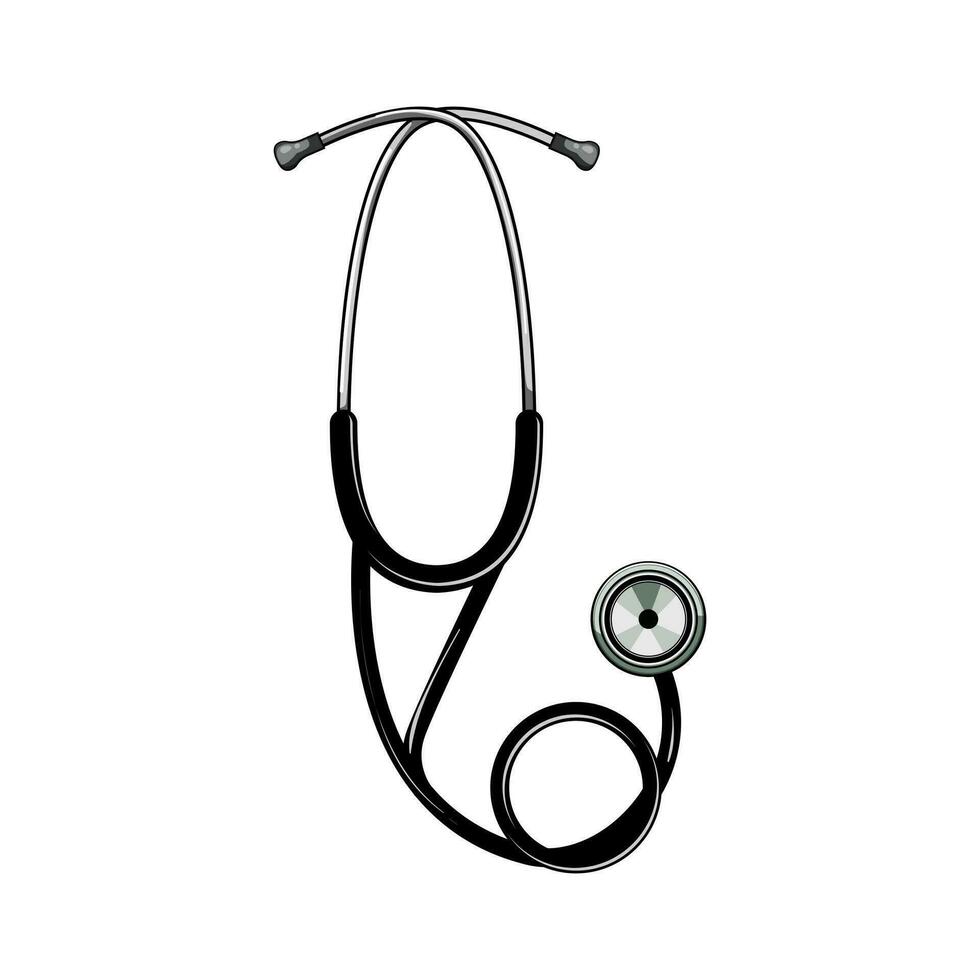 medicine stethoscope cartoon vector illustration